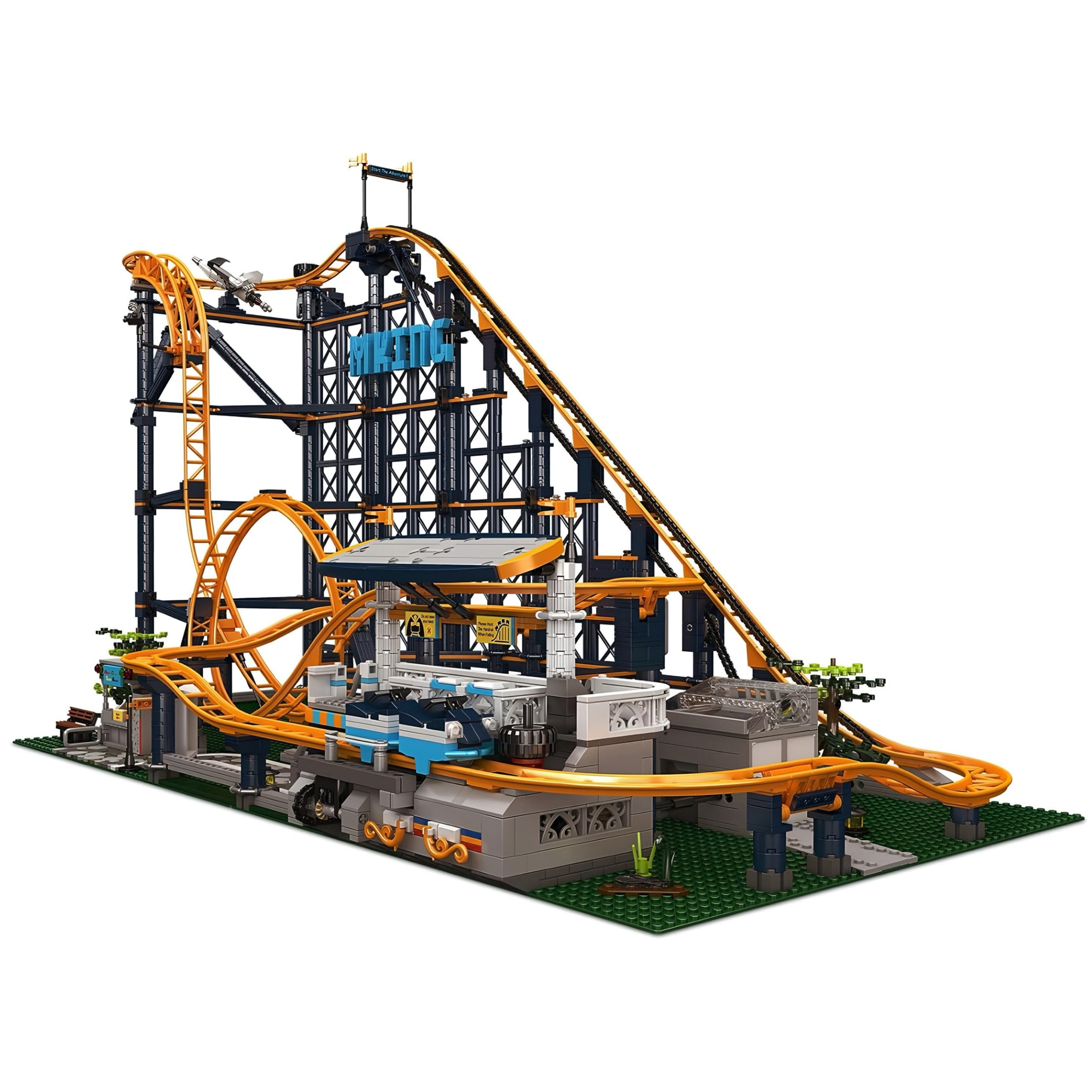 Brick MOC Motorised Looping Roller Coaster | 3238pcs - Brick Car Merchant