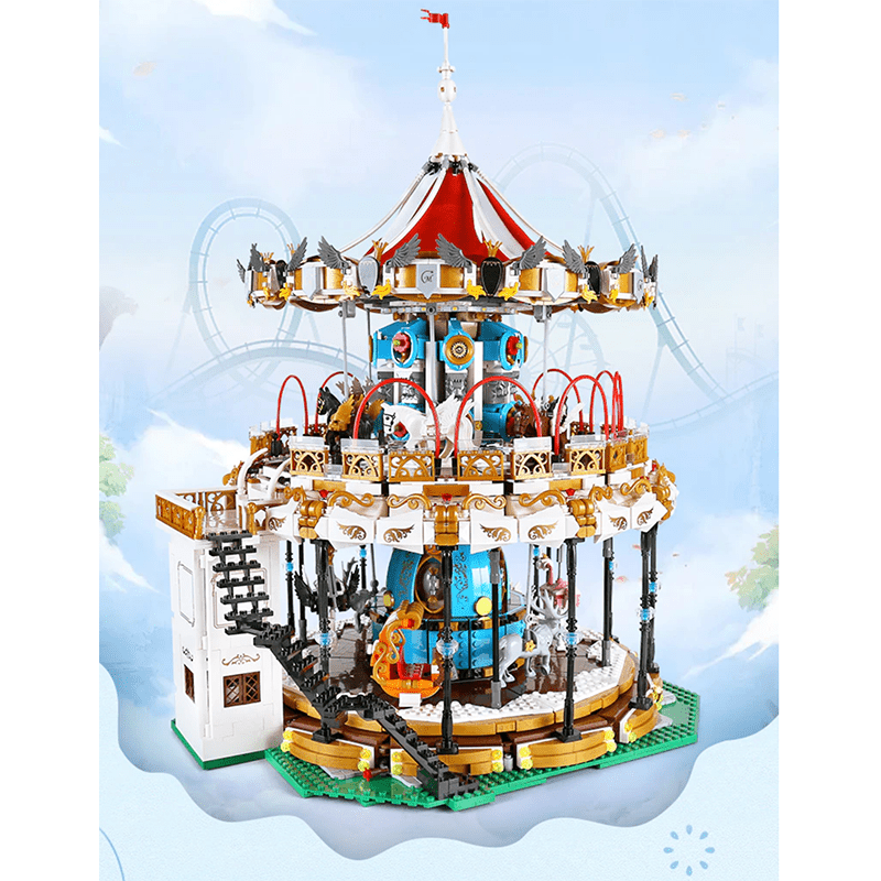 Brick MOC Motorised Merry Go Round | 5085pcs - Brick Car Merchant
