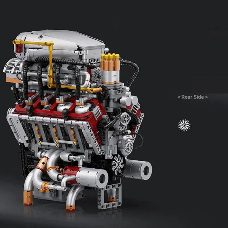 Brick MOC Motorised Muscle V8 | 2347pcs - Brick Car Merchant