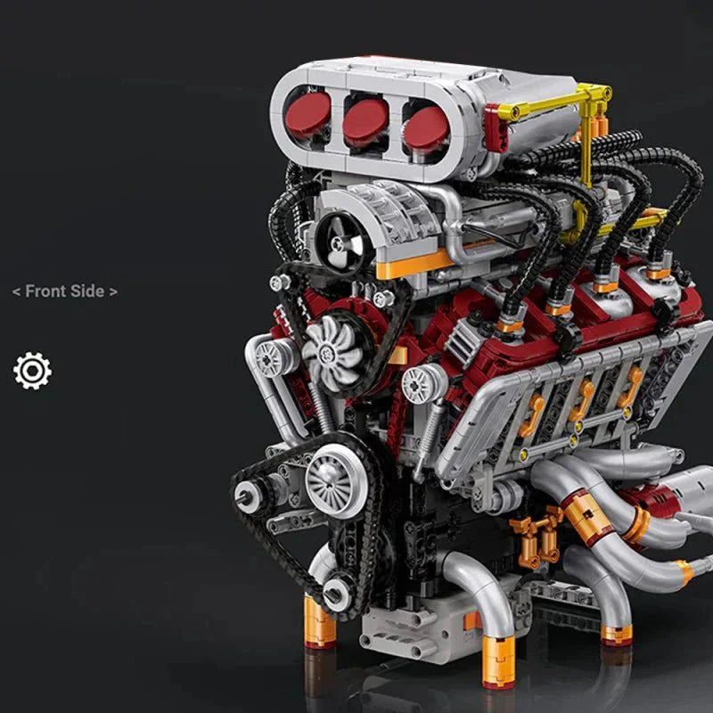 Brick MOC Motorised Muscle V8 | 2347pcs - Brick Car Merchant