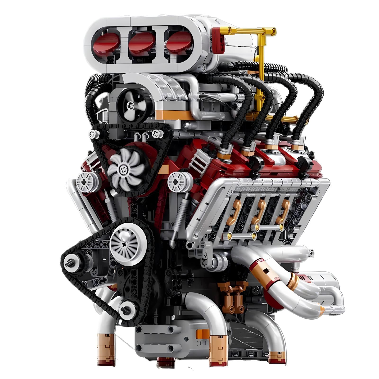 Brick MOC Motorised Muscle V8 | 2347pcs - Brick Car Merchant