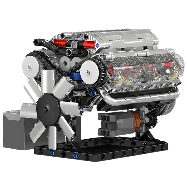 Brick MOC Motorised V8 Engine | 534 pcs - Brick Car Merchant