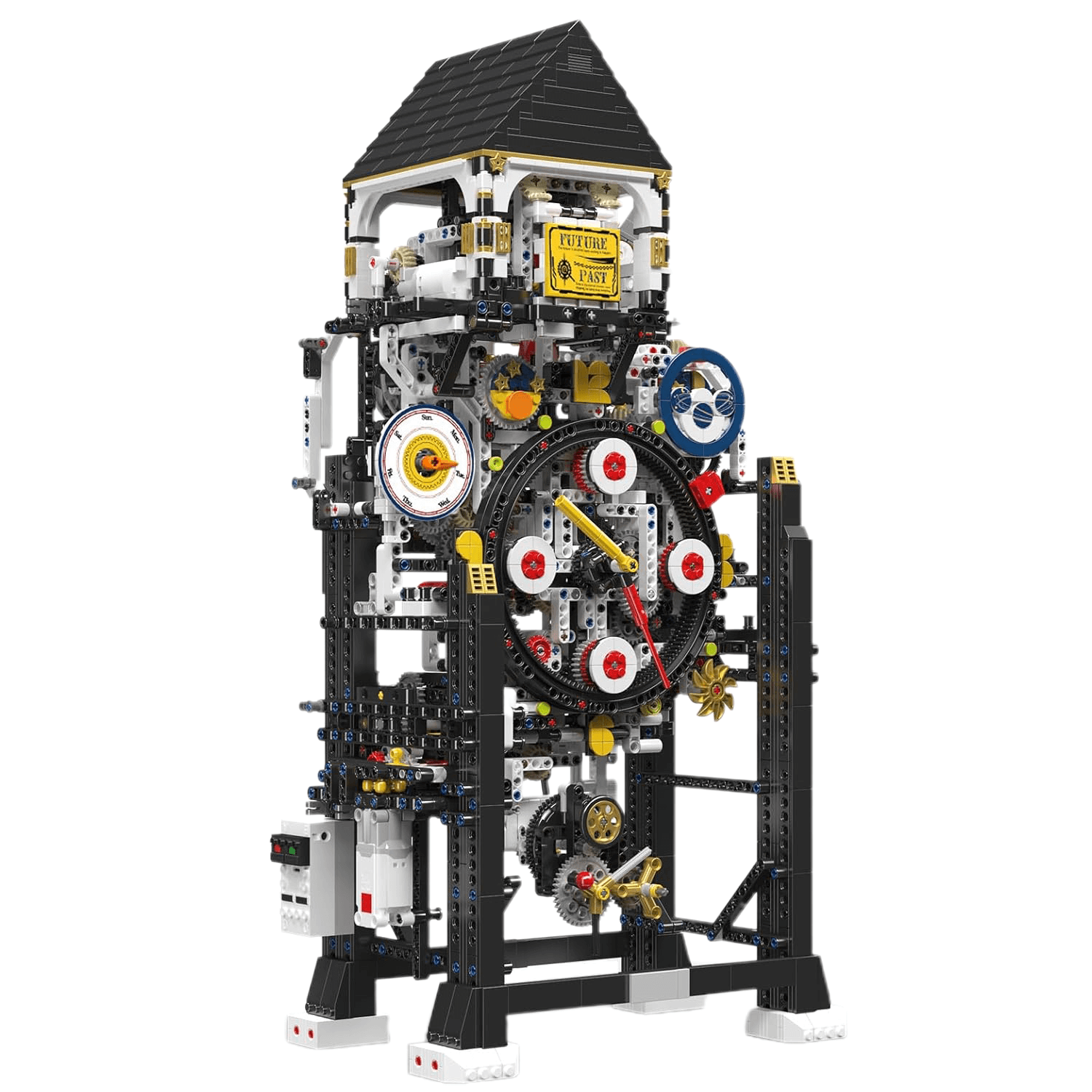 Brick MOC Motorized Cyberpunk Mechanical Clock | 3180pcs - Brick Car Merchant