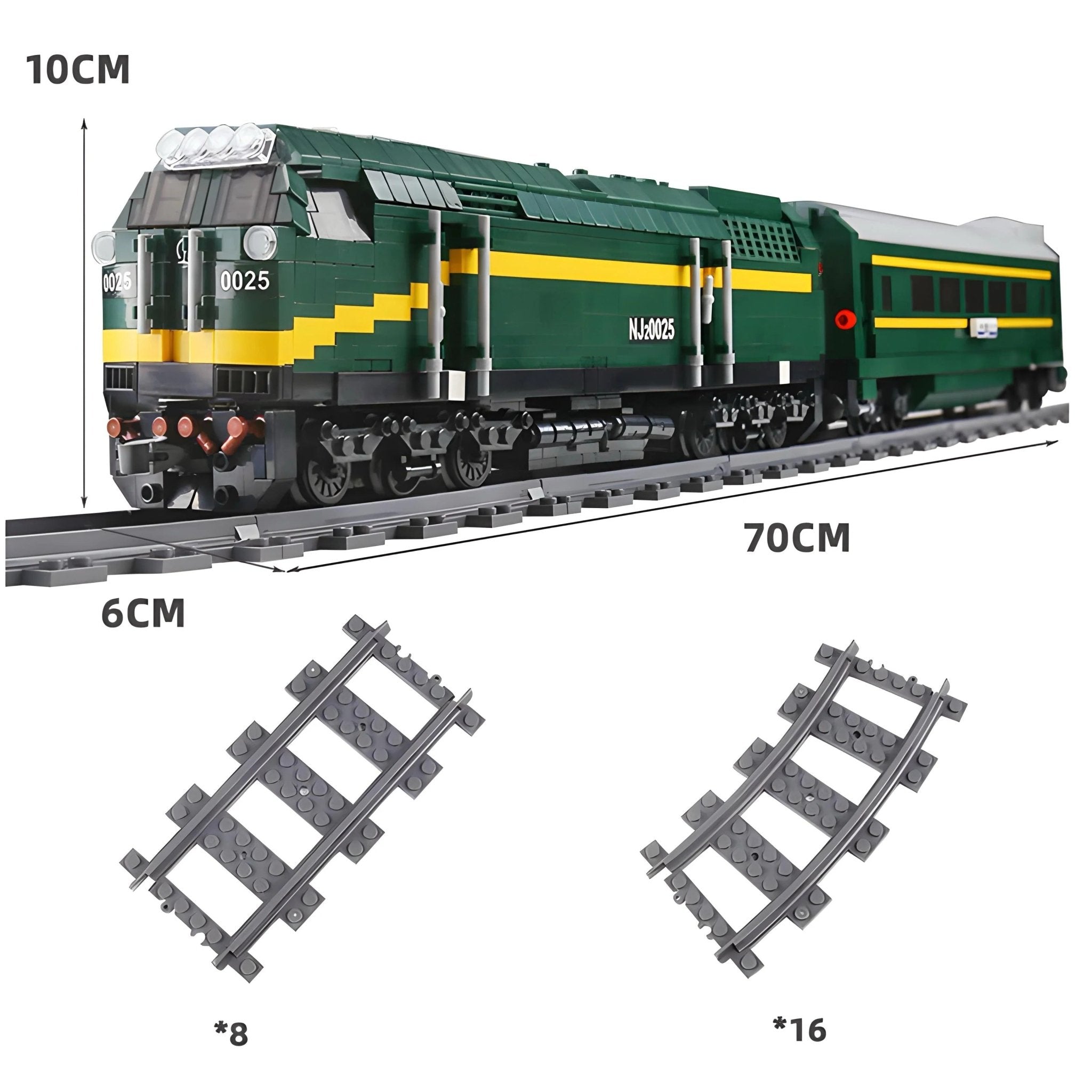 Brick MOC Motorized Diesel Locomotive | 2085pcs - Brick Car Merchant