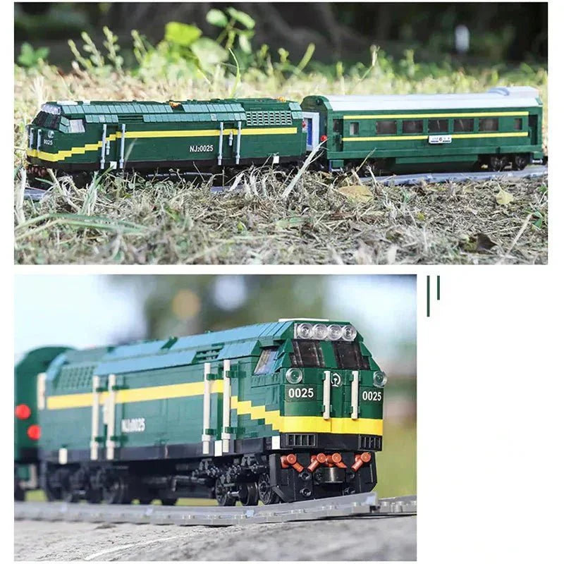 Brick MOC Motorized Diesel Locomotive | 2085pcs - Brick Car Merchant