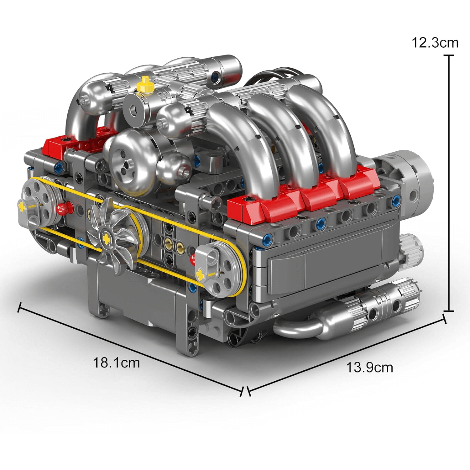 Brick MOC Motorized Flat-6 Boxer Engine | 608pcs - Brick Car Merchant