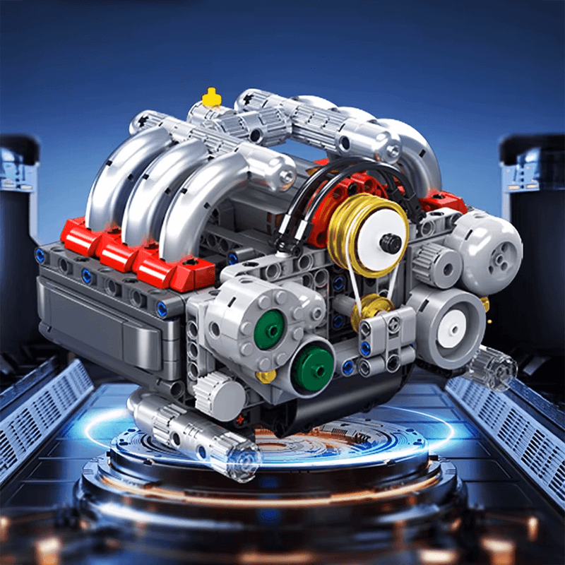 Brick MOC Motorized Flat-6 Boxer Engine | 608pcs - Brick Car Merchant