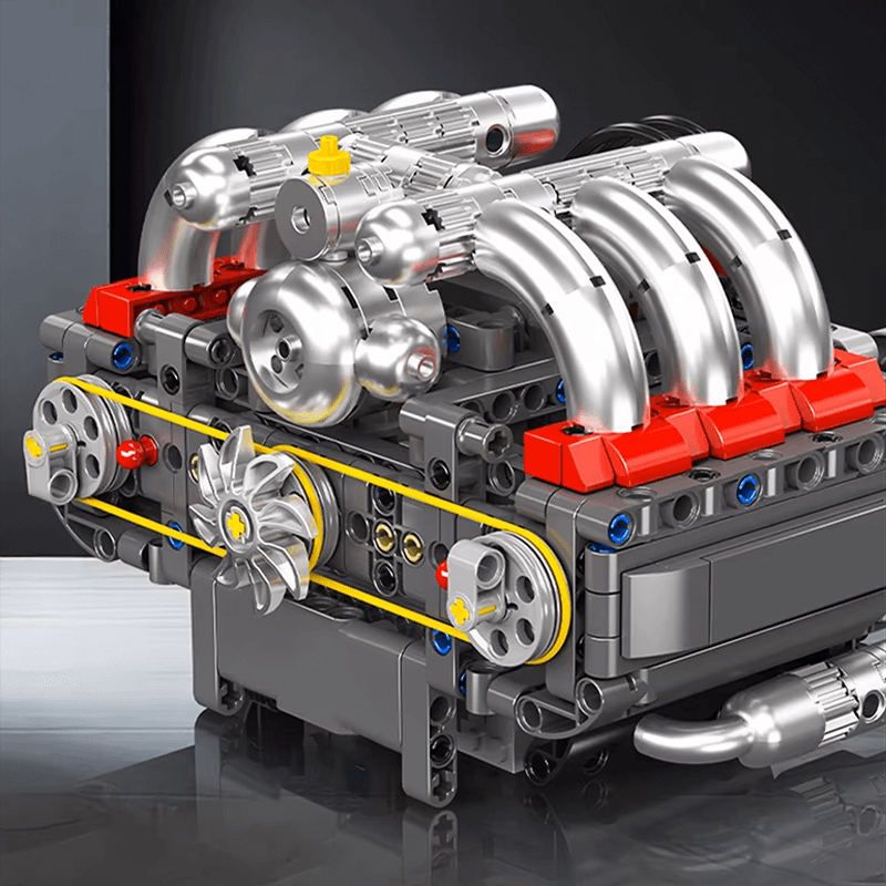 Brick MOC Motorized Flat-6 Boxer Engine | 608pcs - Brick Car Merchant