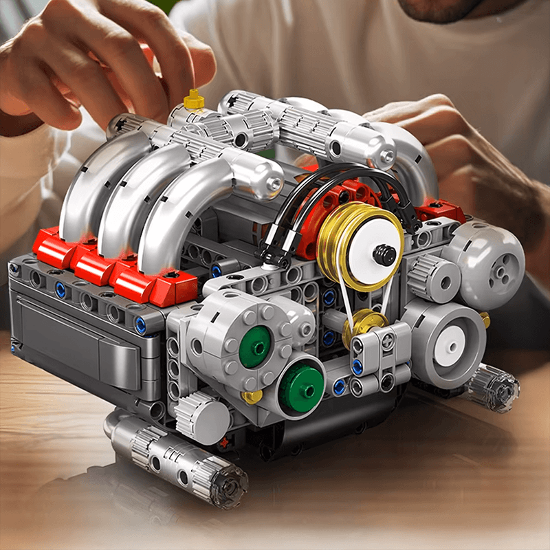 Brick MOC Motorized Flat-6 Boxer Engine | 608pcs - Brick Car Merchant