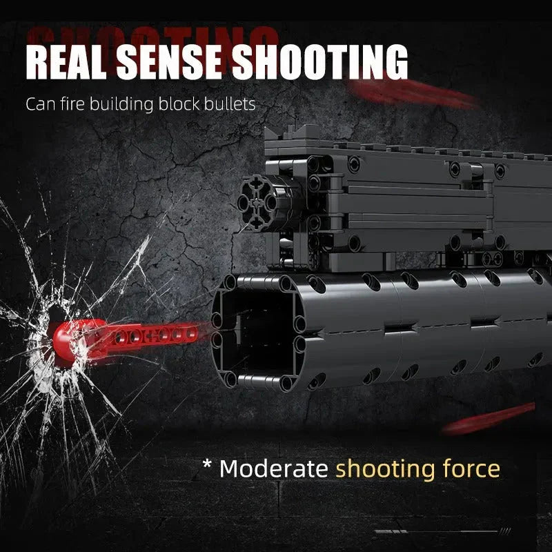 Brick MOC Motorized Grenade Launcher | 1333pcs - Brick Car Merchant