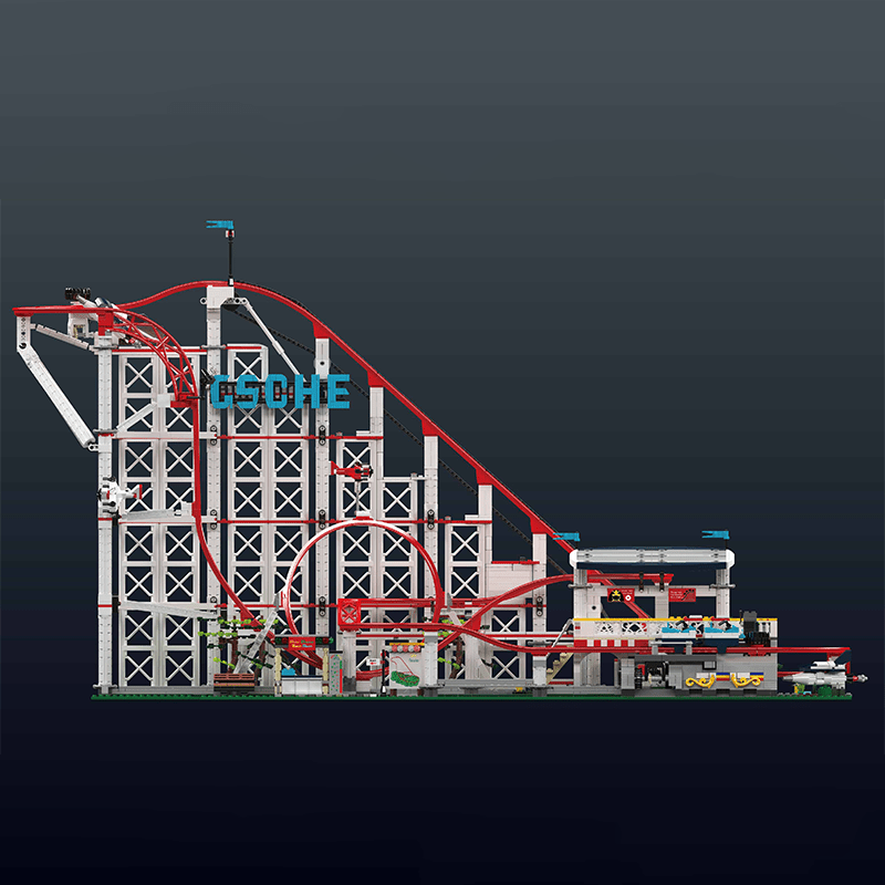 Brick MOC Motorized Looping Roller Coaster | 3646pcs - Brick Car Merchant