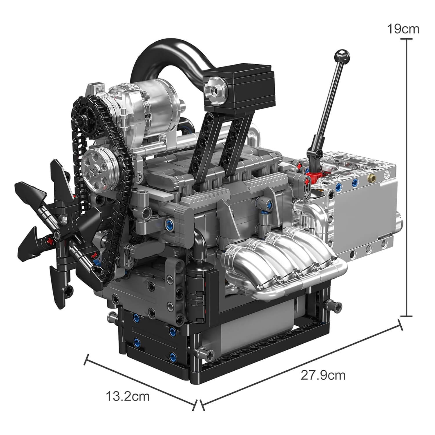 Brick MOC Motorized Rotary Engine | 1129pcs - Brick Car Merchant
