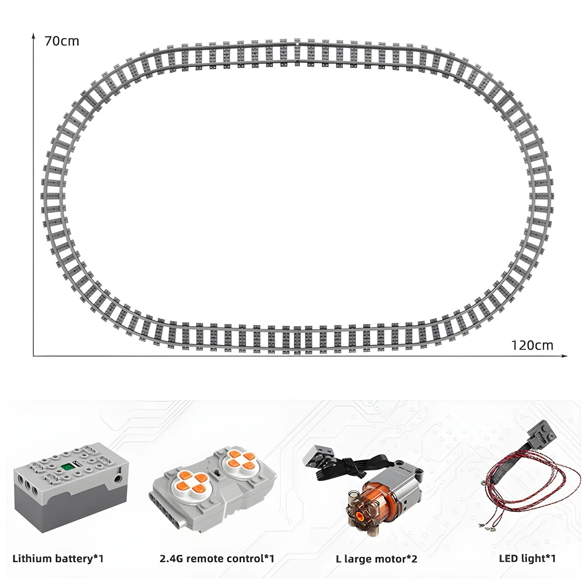 Brick MOC Motorized Steam Train | 1552pcs - Brick Car Merchant