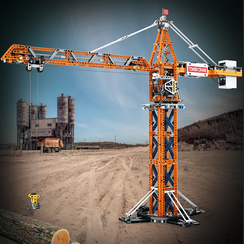 Brick MOC Motorized Tower Crane | 1287pcs - Brick Car Merchant