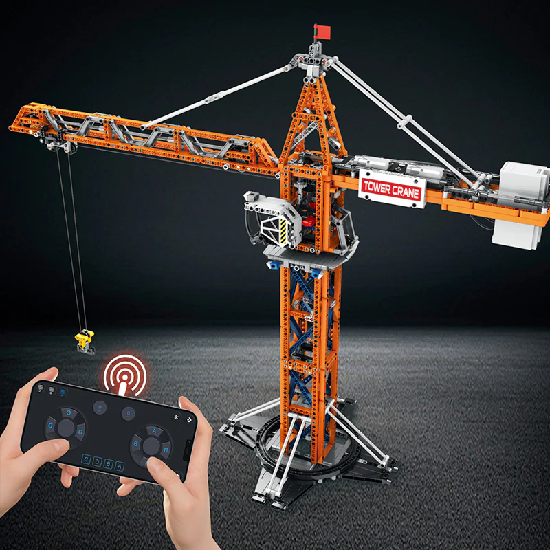 Brick MOC Motorized Tower Crane | 1287pcs - Brick Car Merchant