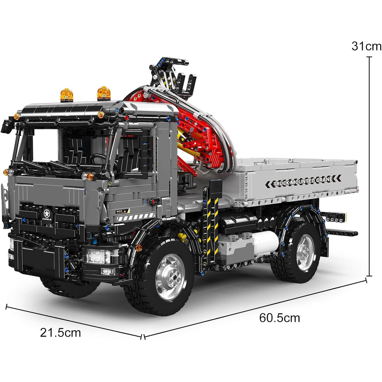 Brick MOC Motorized Truck-Mounted Crane | 3766pcs - Brick Car Merchant
