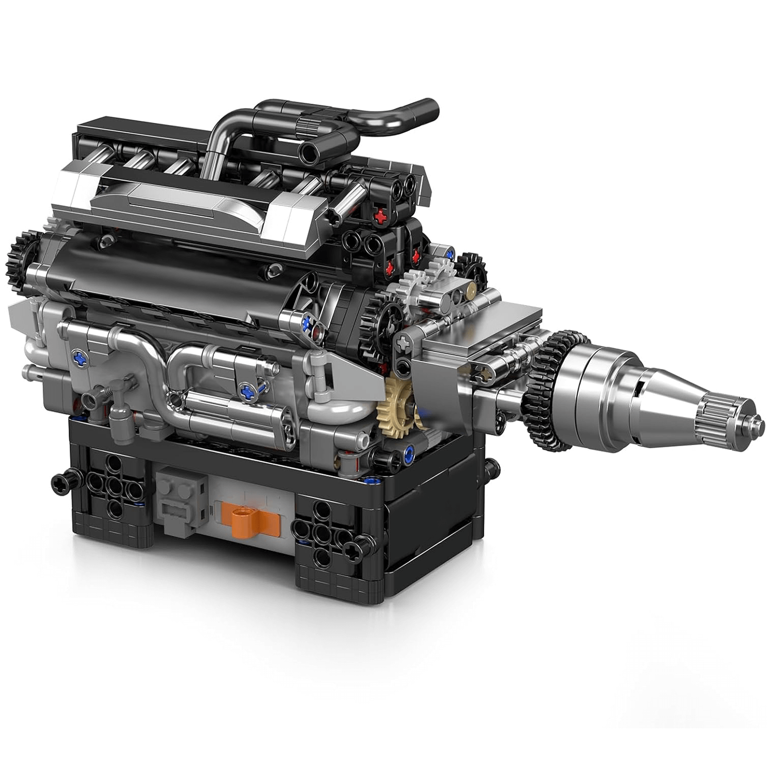 Brick MOC Motorized V12 Show Engine | 732pcs - Brick Car Merchant