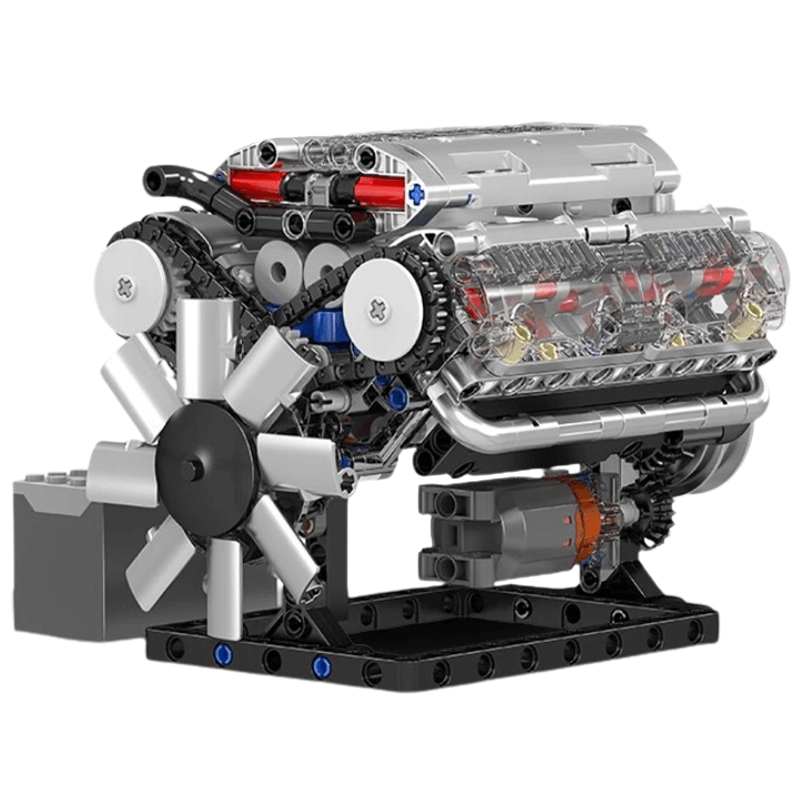Brick MOC Motorized V8 Muscle Engine | 534pcs - Brick Car Merchant