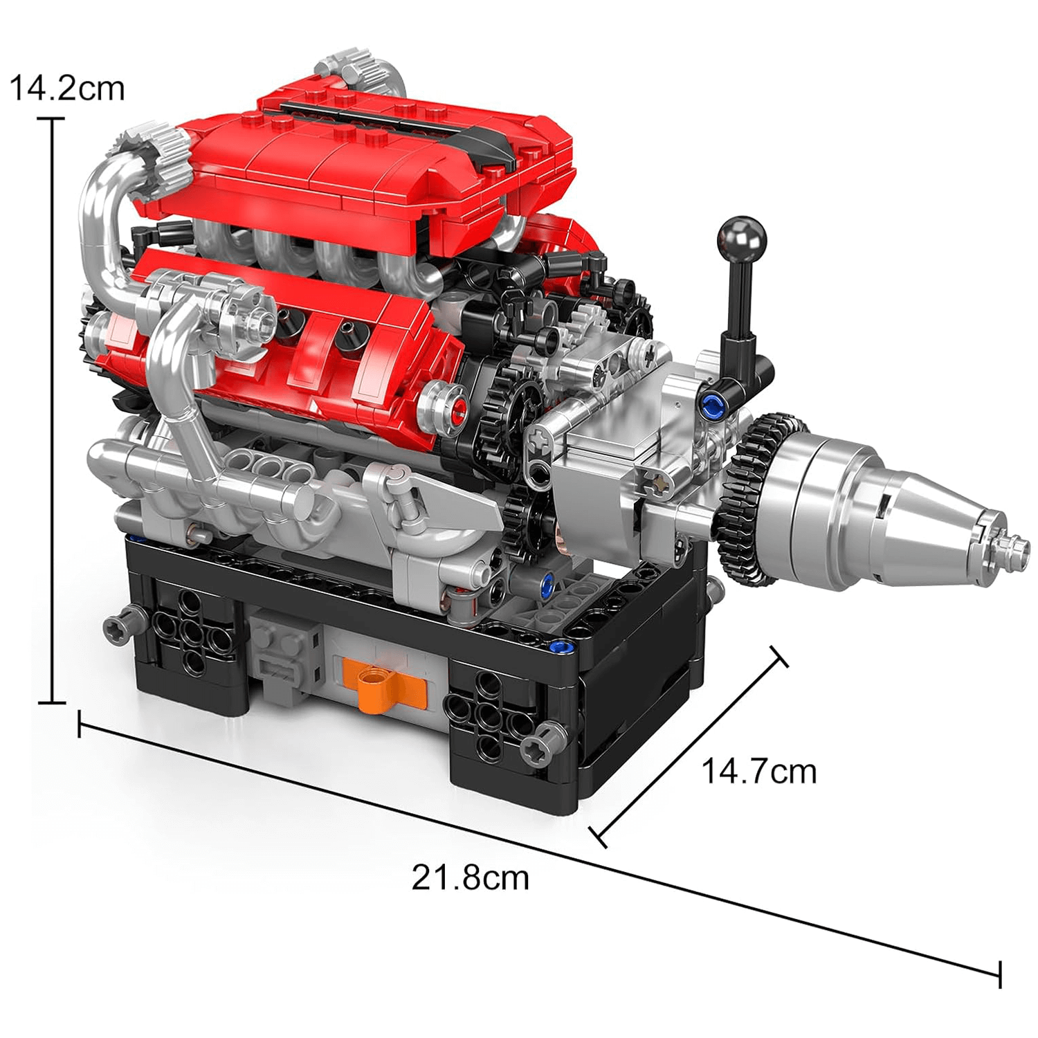 Brick MOC Motorized V8 Supercar Engine | 749pcs - Brick Car Merchant