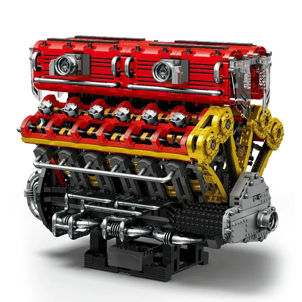 Brick MOC Naturally Aspired V12 Engine | 4719pcs - Brick Car Merchant