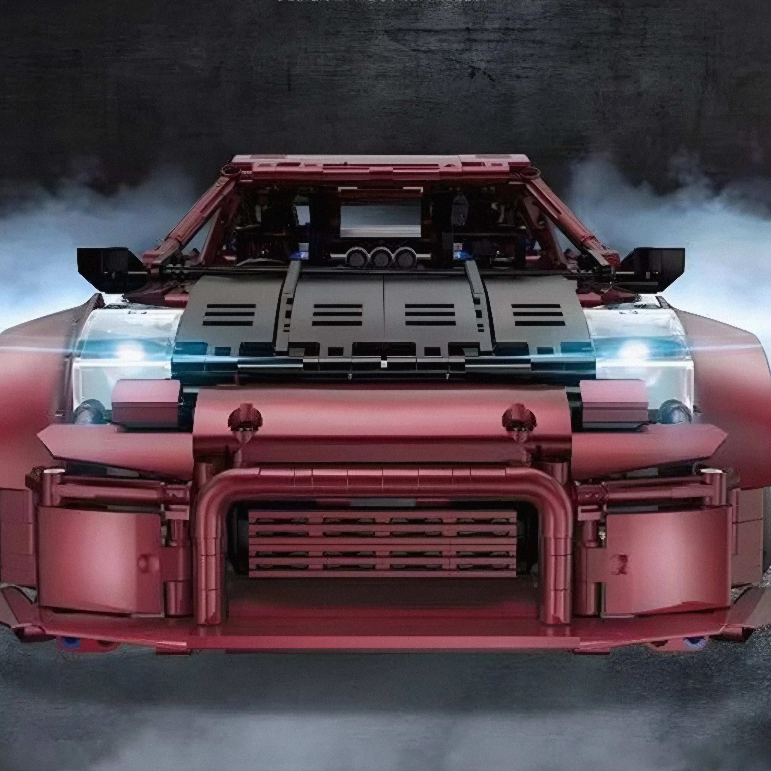 Brick MOC Nissan 350Z GTR Wide Body | Remote Control, Opening Features, Limited Edition, 2238 pcs - Brick Car Merchant