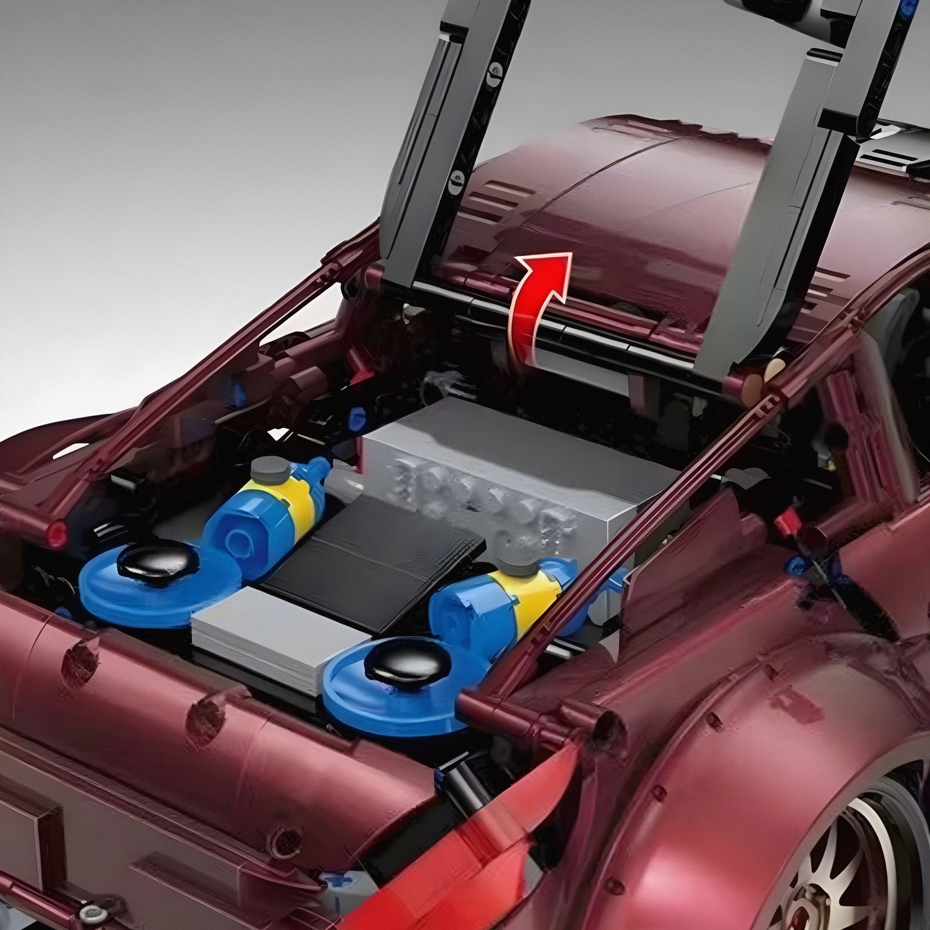 Brick MOC Nissan 350Z GTR Wide Body | Remote Control, Opening Features, Limited Edition, 2238 pcs - Brick Car Merchant