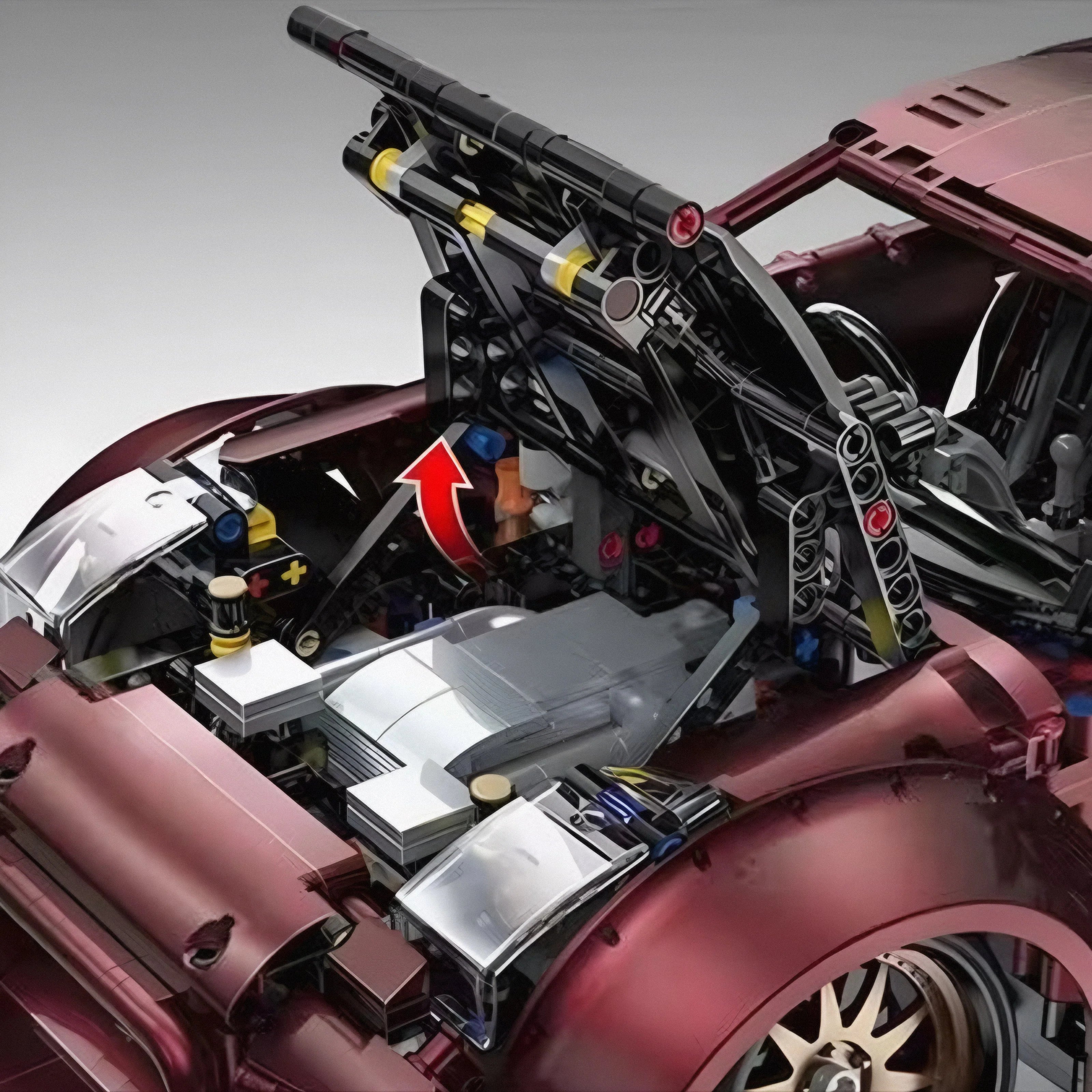 Brick MOC Nissan 350Z GTR Wide Body | Remote Control, Opening Features, Limited Edition, 2238 pcs - Brick Car Merchant