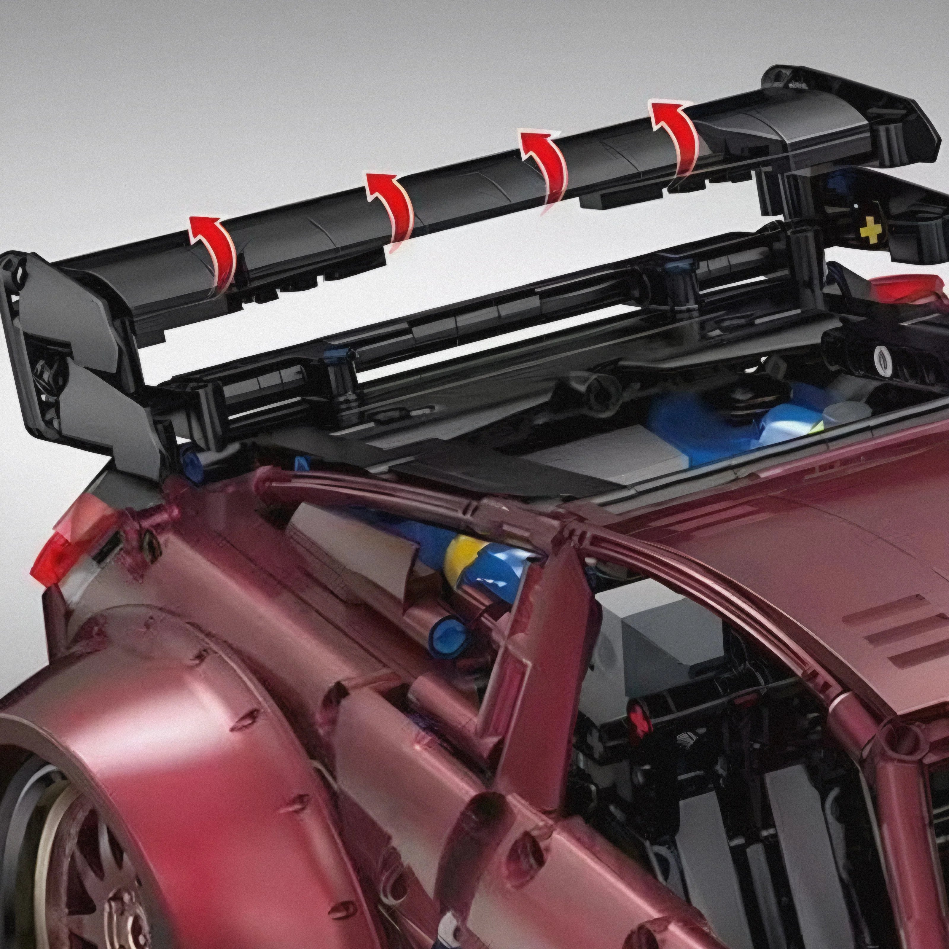 Brick MOC Nissan 350Z GTR Wide Body | Remote Control, Opening Features, Limited Edition, 2238 pcs - Brick Car Merchant