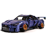 LEGO MOC Nissan GTR | Remote Control, Lightning Features, Opening Features, Adjustable Camber, Functioning Transmission, 2389 pcs - Brick Car Merchant