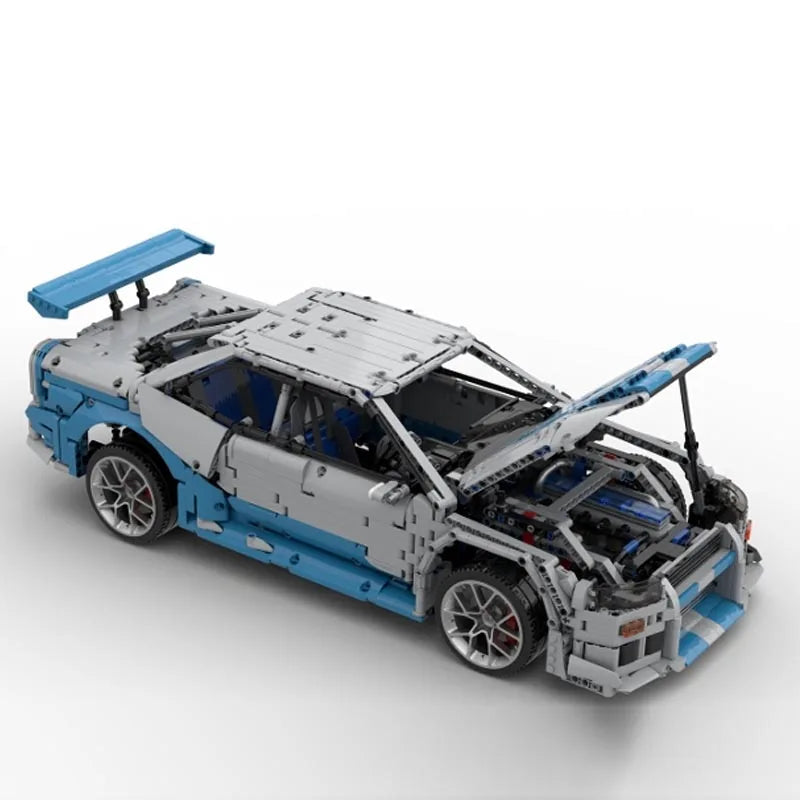 Brick MOC Nissan Skyline GT-R R34 | 3383 pcs - Brick Car Merchant