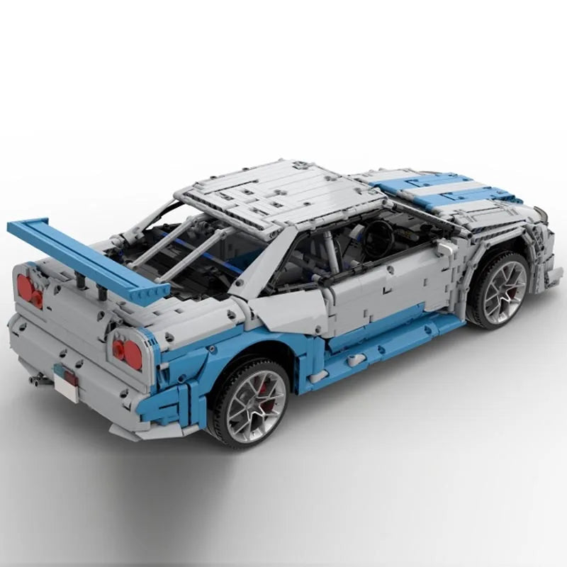 Brick MOC Nissan Skyline GT-R R34 | 3383 pcs - Brick Car Merchant