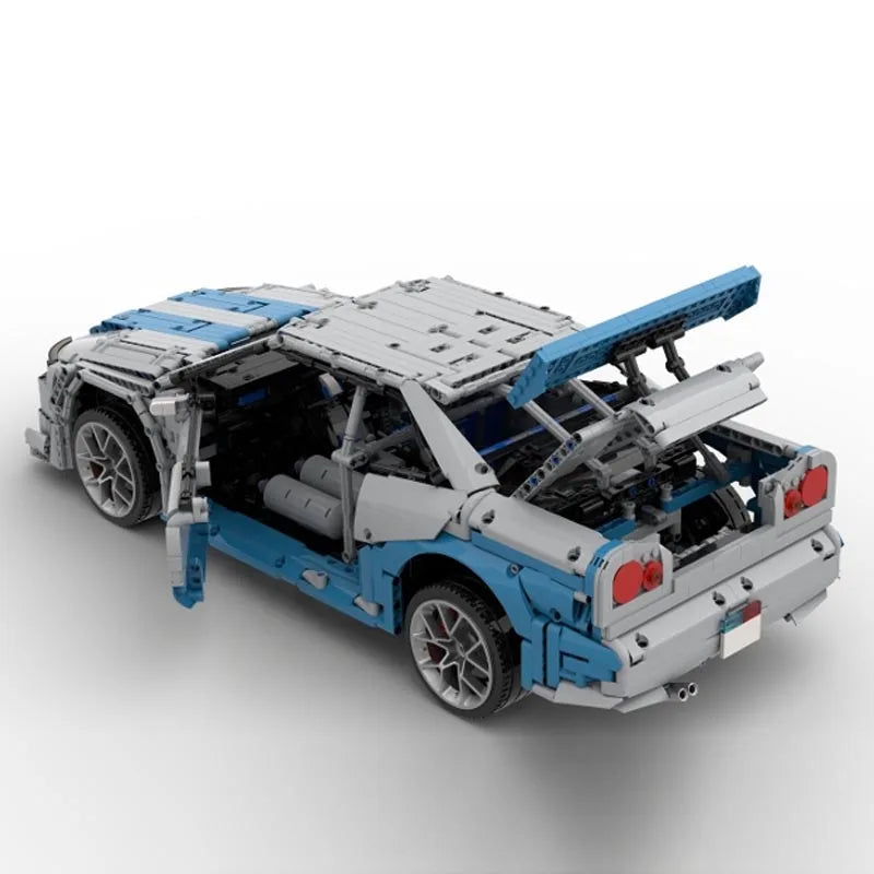 Brick MOC Nissan Skyline GT-R R34 | 3383 pcs - Brick Car Merchant