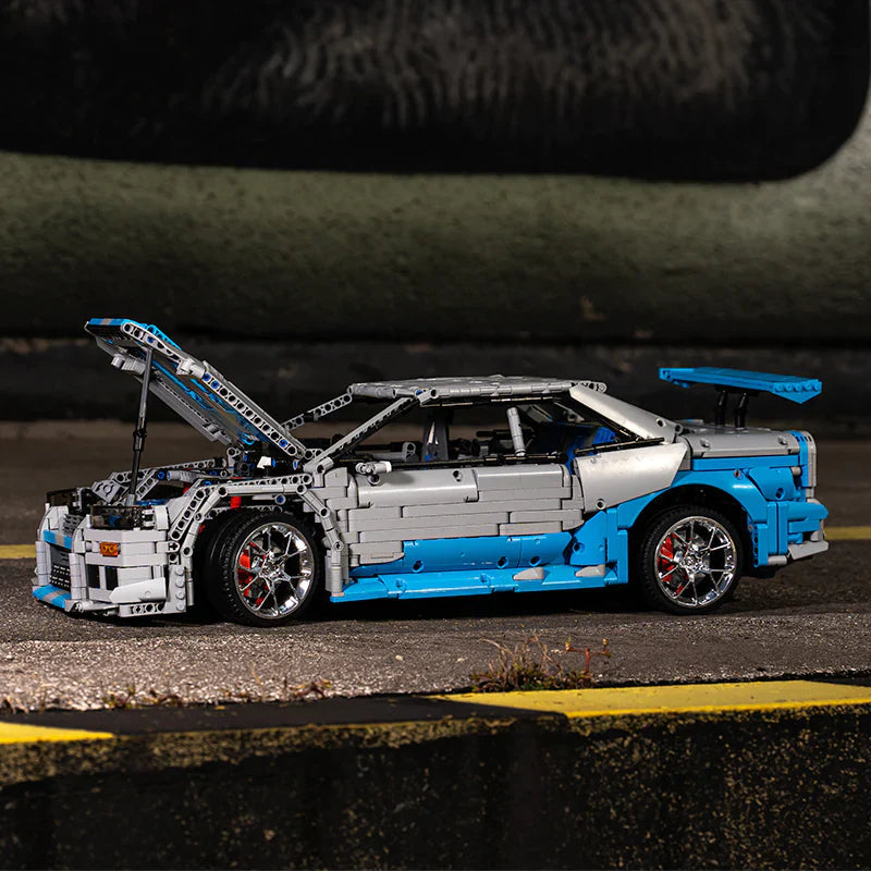 Brick MOC Nissan Skyline GT-R R34 | 3383 pcs - Brick Car Merchant
