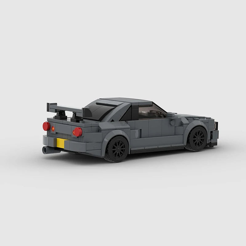 Brick MOC Nissan Skyline GT-R R34 - Brick Car Merchant