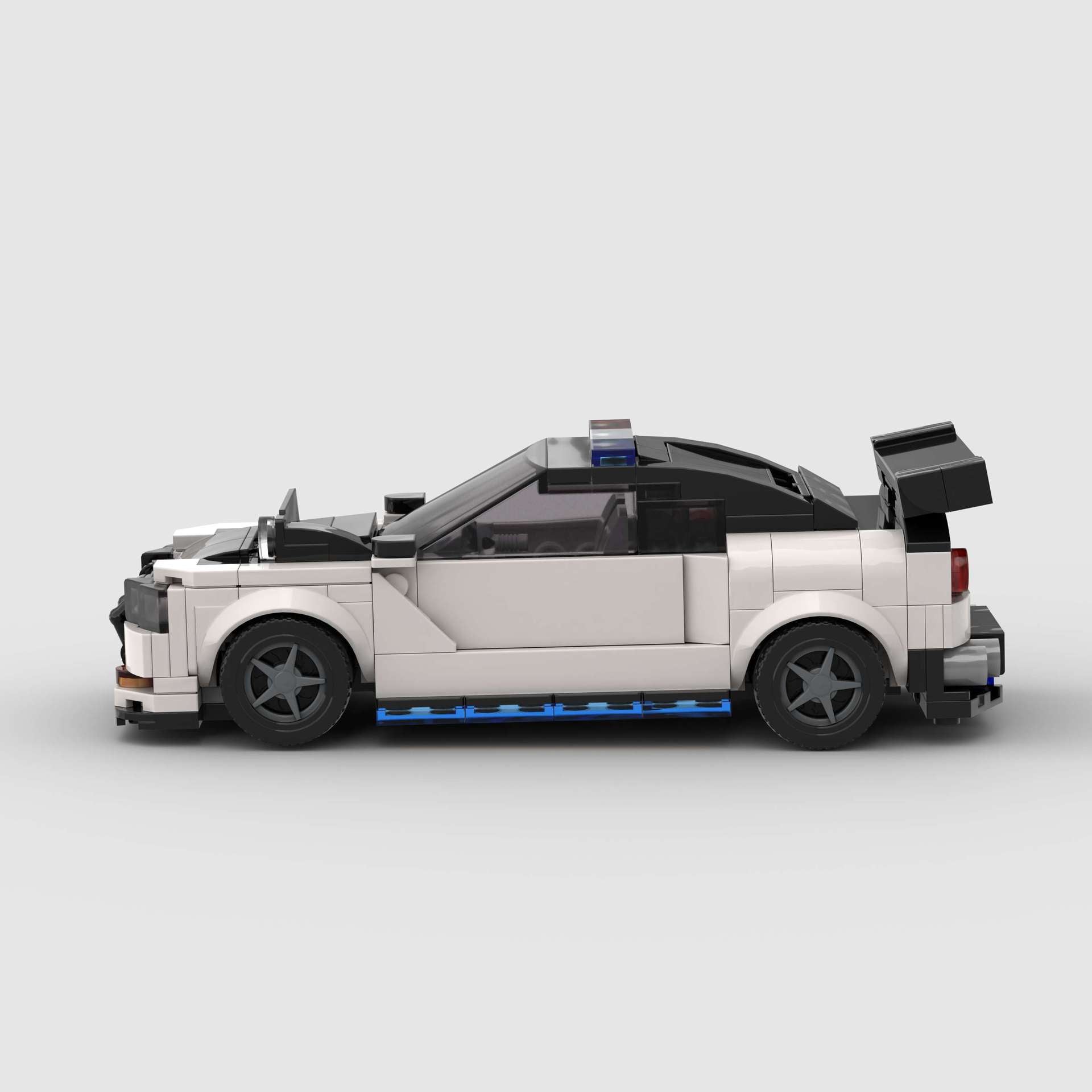 Brick MOC Nissan Skyline GT-R R34 Police - Brick Car Merchant