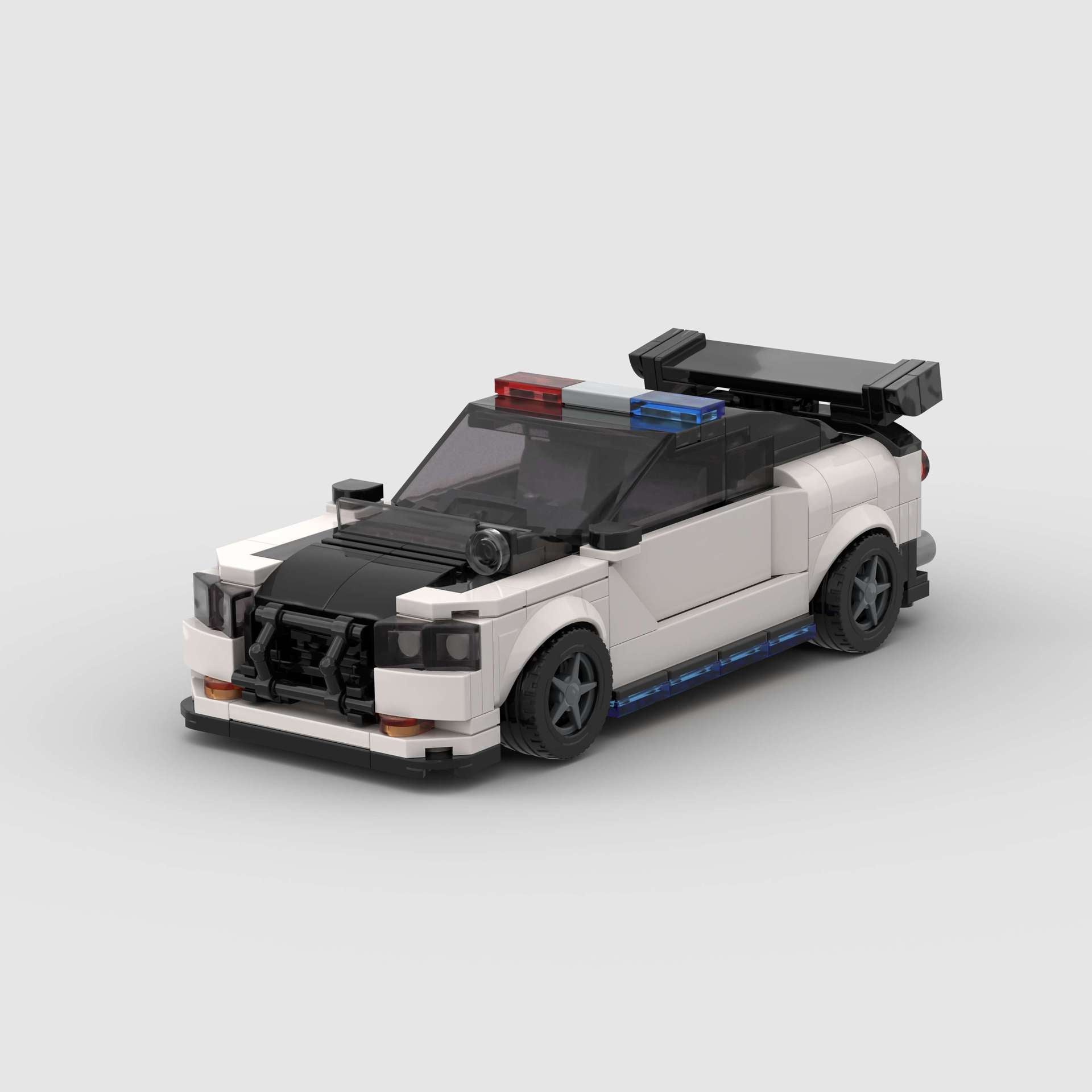 Brick MOC Nissan Skyline GT-R R34 Police - Brick Car Merchant
