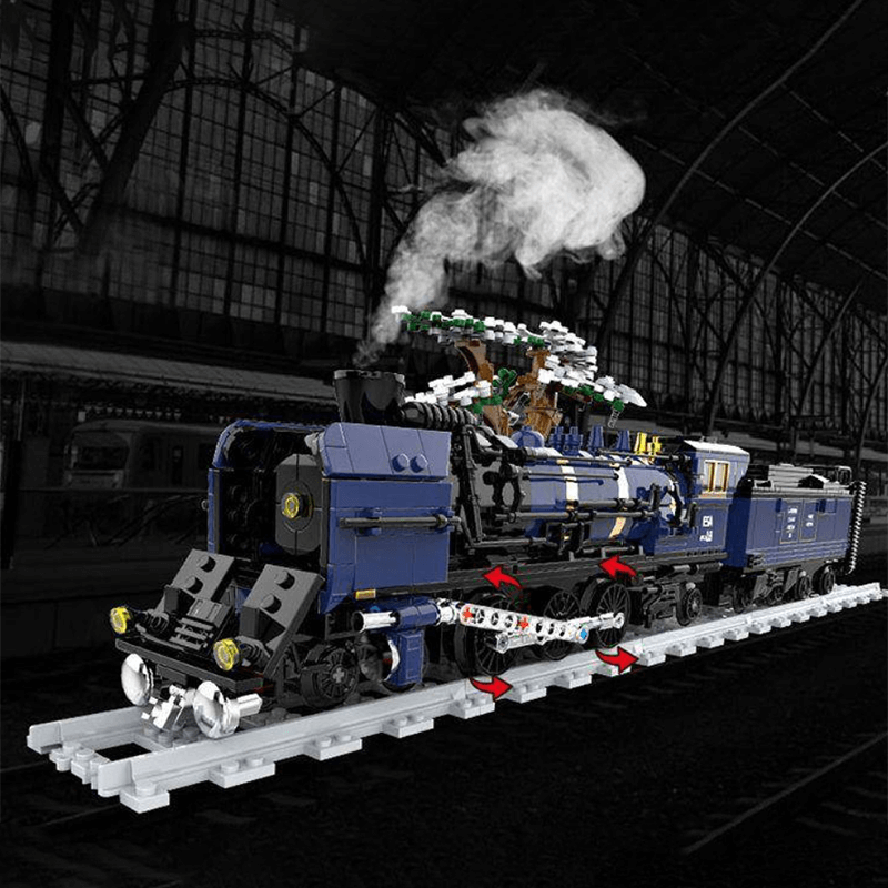Brick MOC Oriental Steam Train | 1051pcs - Brick Car Merchant