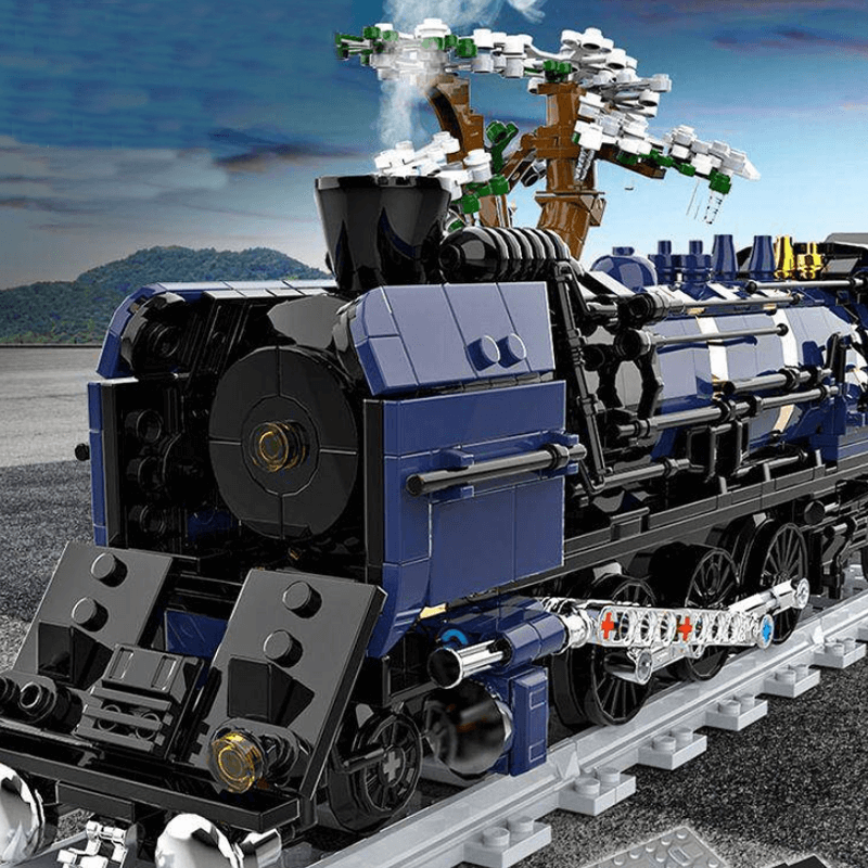 Brick MOC Oriental Steam Train | 1051pcs - Brick Car Merchant