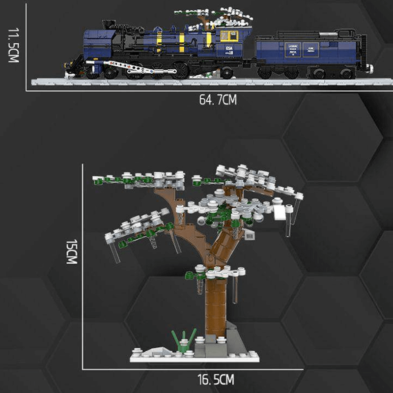 Brick MOC Oriental Steam Train | 1051pcs - Brick Car Merchant