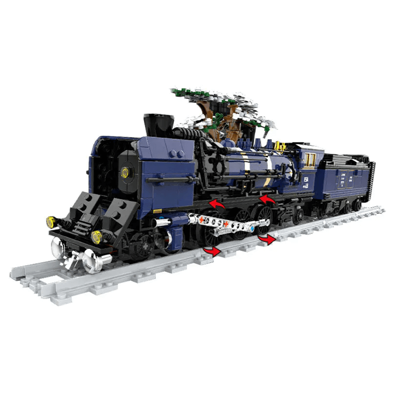 Brick MOC Oriental Steam Train | 1051pcs - Brick Car Merchant