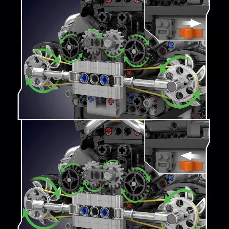 Brick MOC PAG Supercar V12 Engine Advanced | 761pcs - Brick Car Merchant