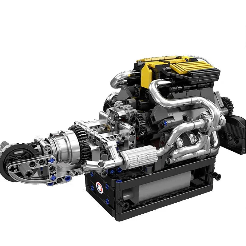 Brick MOC PAG Supercar V12 Engine Advanced | 761pcs - Brick Car Merchant