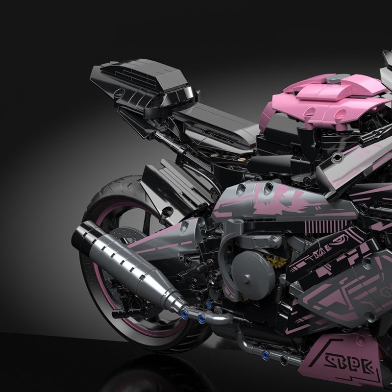 Brick MOC Pink Cyberpunk Superbike | 2000pcs - Brick Car Merchant
