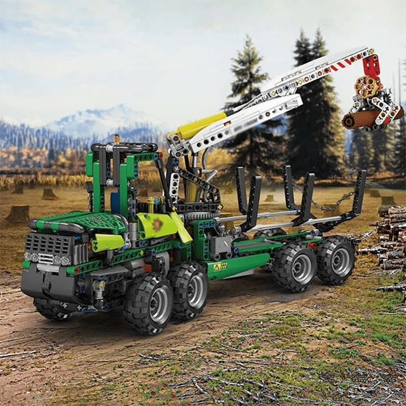 Brick MOC Pneumatic Forestry Harvester | 938pcs - Brick Car Merchant
