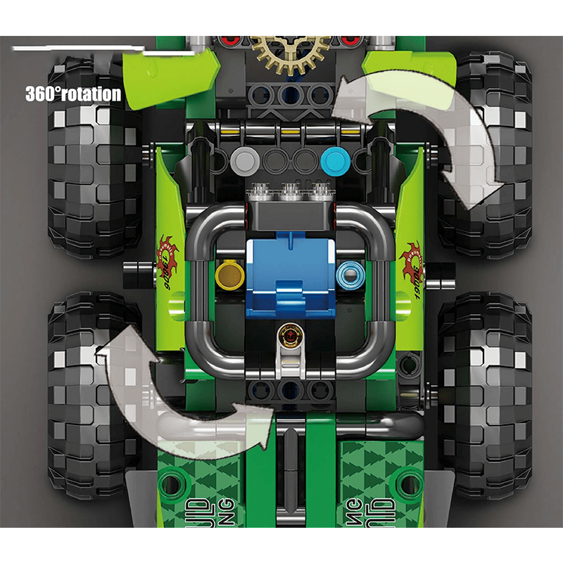 Brick MOC Pneumatic Forestry Harvester | 938pcs - Brick Car Merchant