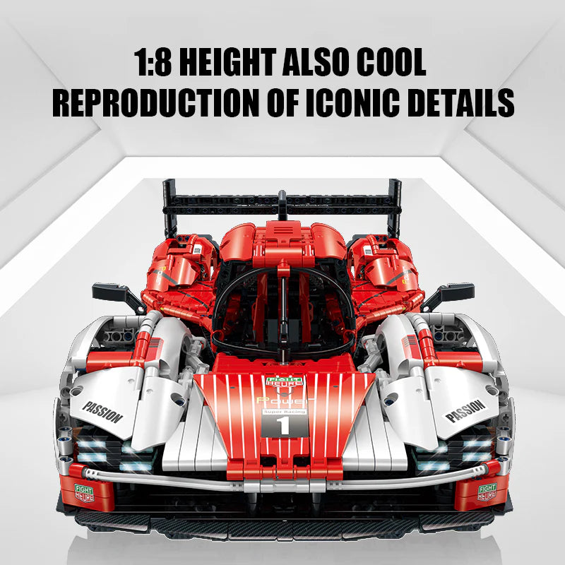 Brick MOC Porsche 963 Race Car Building Bricks Set | Remote Control, Opening Features, Detailed Look, 3460pcs - Brick Car Merchant