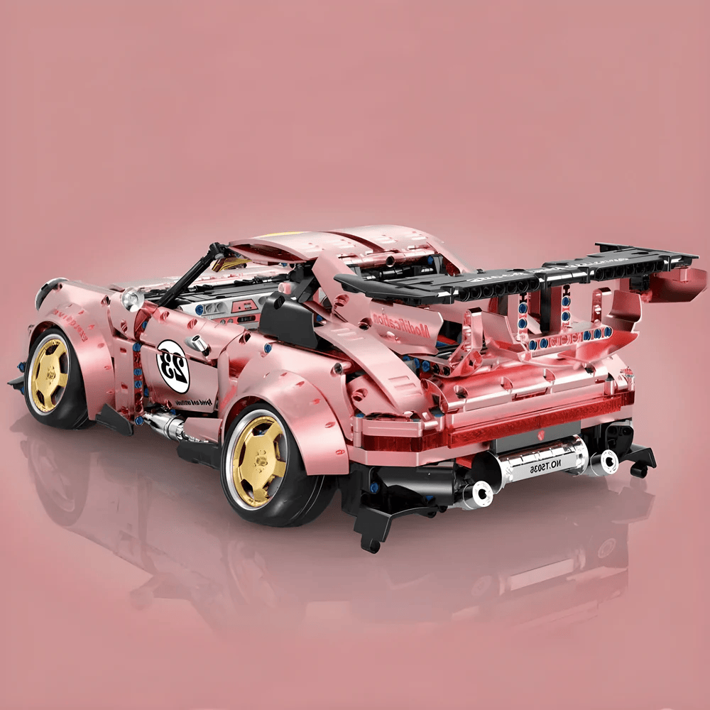 Brick MOC Porsche 993 RWB Stanced | Remote Control, Opening Features, 2368 pcs - Brick Car Merchant