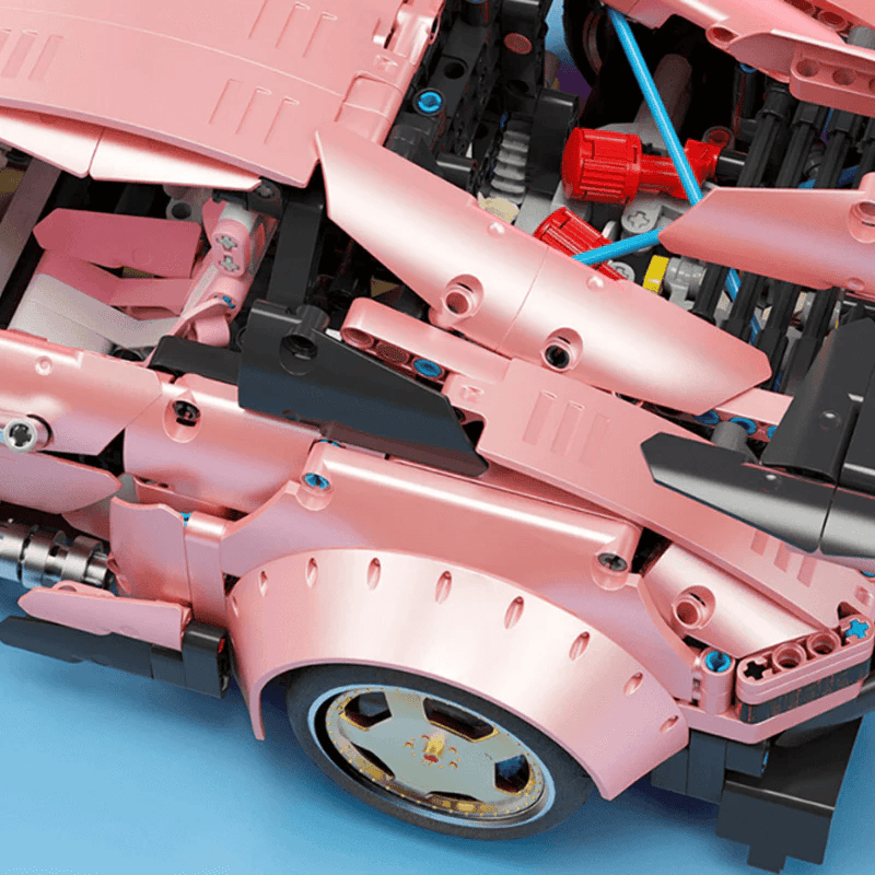 Brick MOC Porsche 993 RWB Stanced | Remote Control, Opening Features, 2368 pcs - Brick Car Merchant