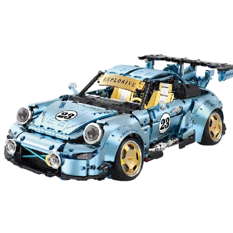 Brick MOC Porsche 993 RWB Stanced | Remote Control, Opening Features, 2368 pcs - Brick Car Merchant