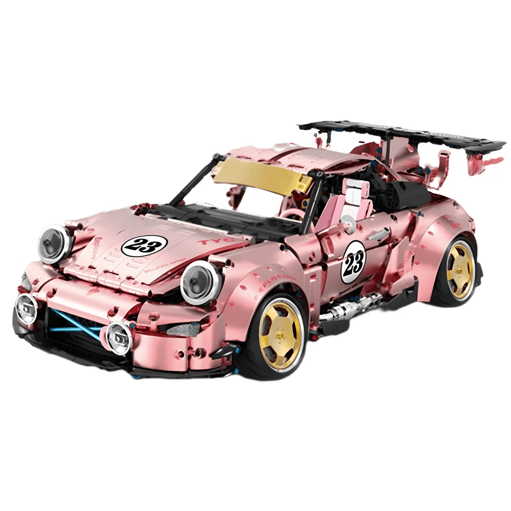 Brick MOC Porsche 993 RWB Stanced | Remote Control, Opening Features, 2368 pcs - Brick Car Merchant
